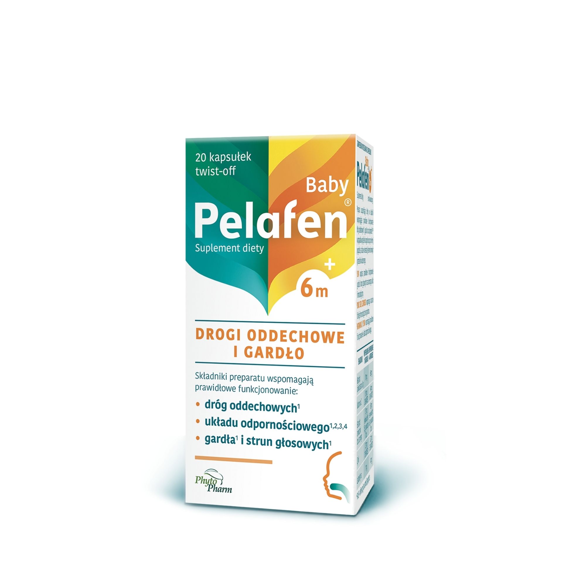 Pelafen Baby dla dzieci 6m+ o smaku owocowym 20 kapsułek twist-off zdjęcie