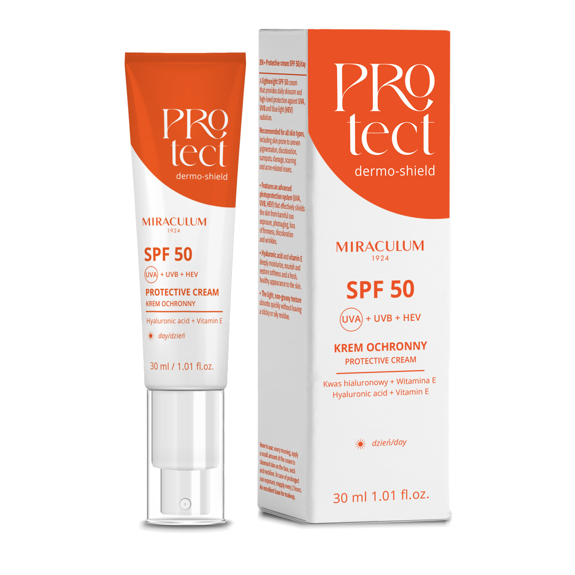 Miraculum Dermo-Shield Protect Krem ochronny SPF 50, 30 ml zdjęcie