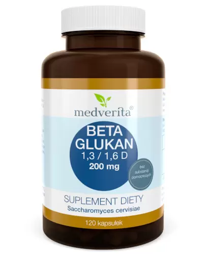 Medverita Beta glukan 1,3/1,6 D 200 mg 120 kapsułek zdjęcie
