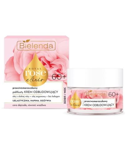 BIELENDA ROYAL ROSE ELIXIR Przeciwzmarszczkowy półtłusty krem odbudowujący 60+ dzień noc, 50 ml zdjęcie