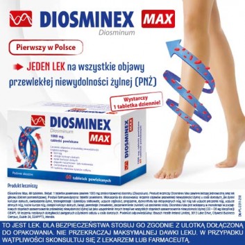 Diosminex Max 1000 mg 60 tabletek