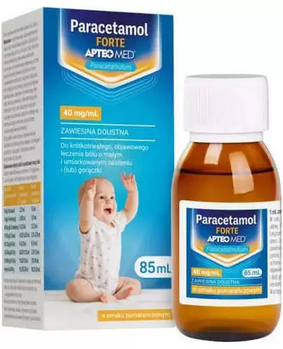 Paracetamol Forte Apteo Med 40mg/ml zawiesina doustna o smaku pomarańczowym 85 ml zdjęcie