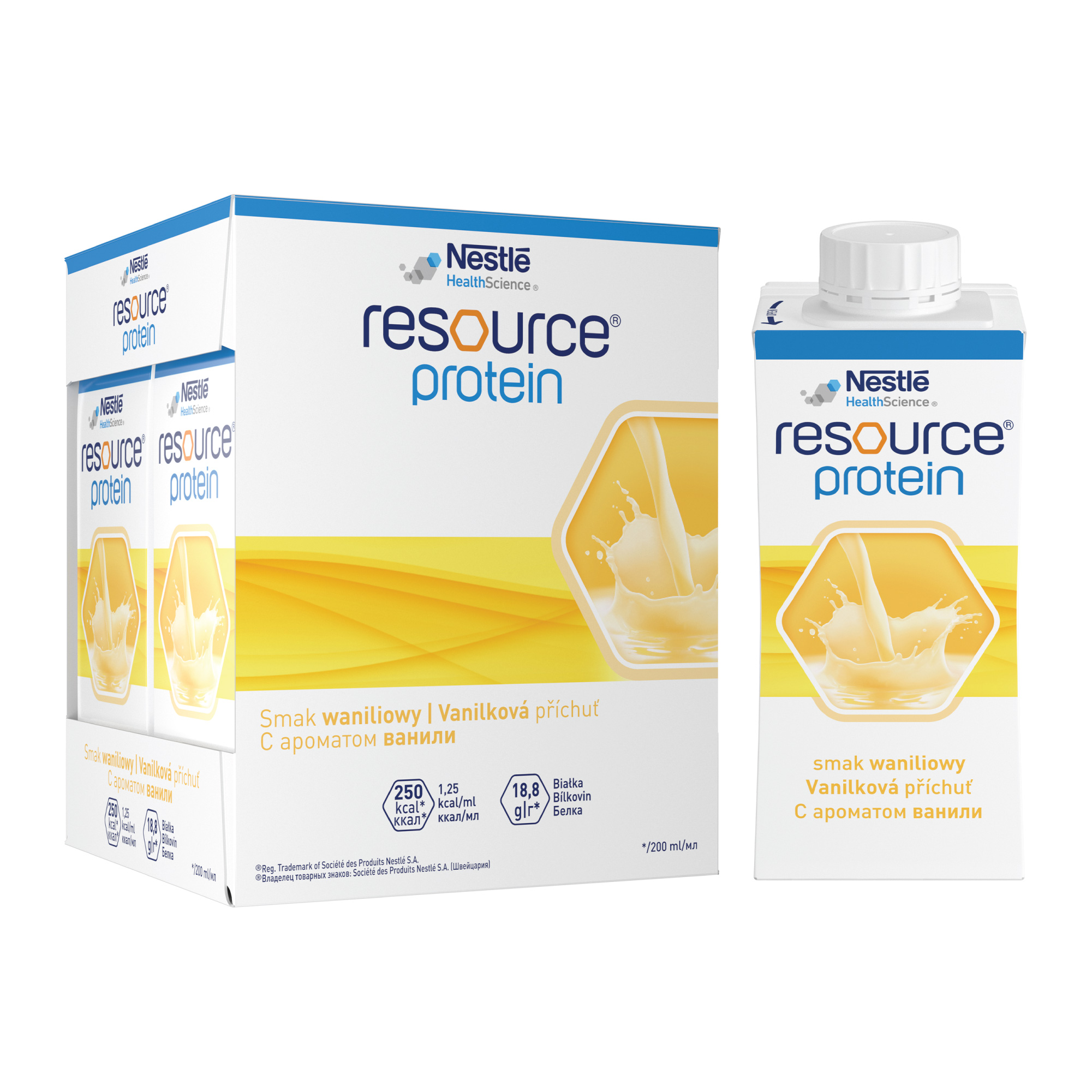 Resource Protein, płyn, smak waniliowy, 4x200 ml zdjęcie