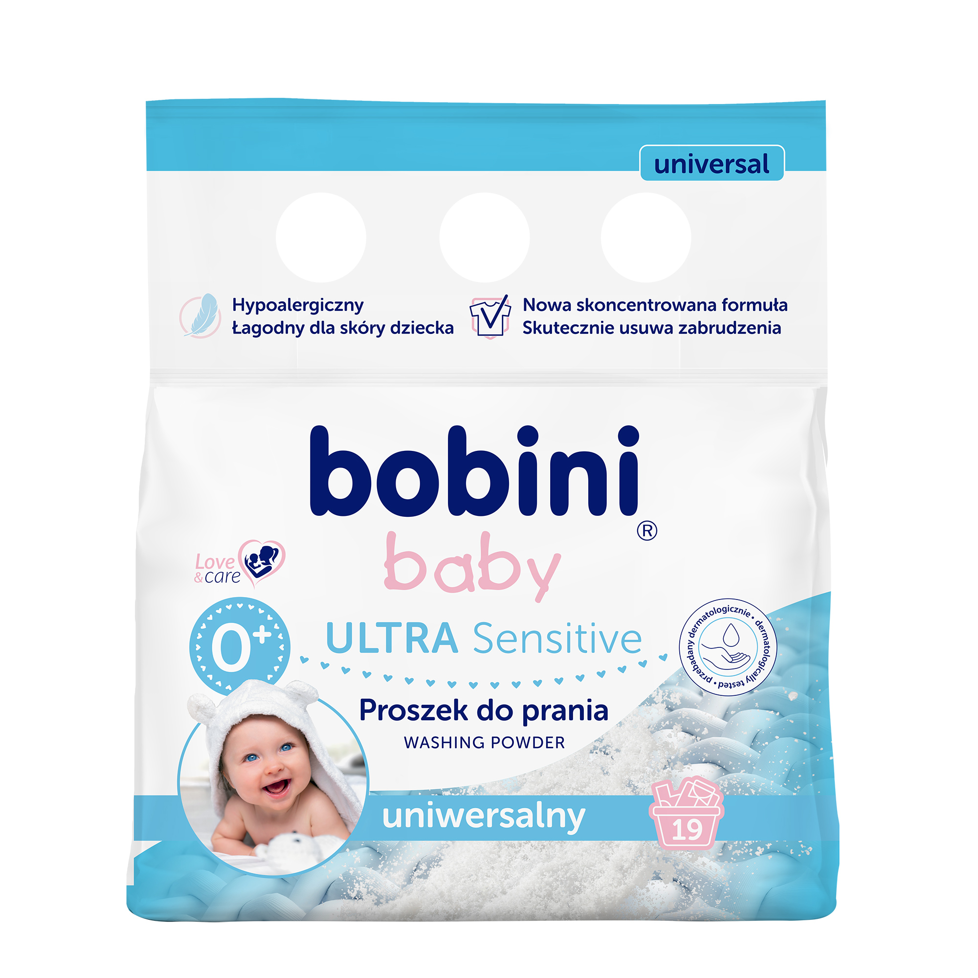 Bobini Baby uniwersalny proszek do prania ubranek dziecięcych 1,425 kg zdjęcie