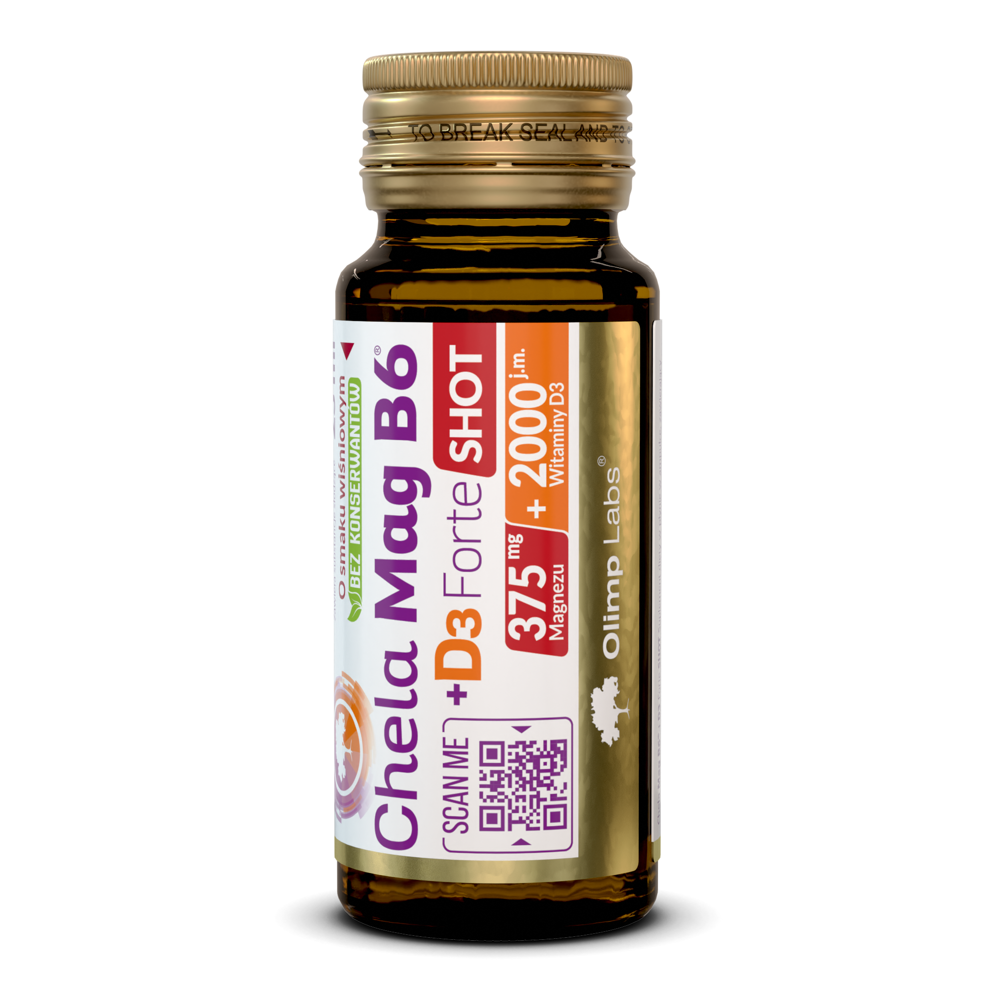 Olimp Chela-Mag B6 + D3 Forte Shot o smaku wiśniowym, 25 ml zdjęcie