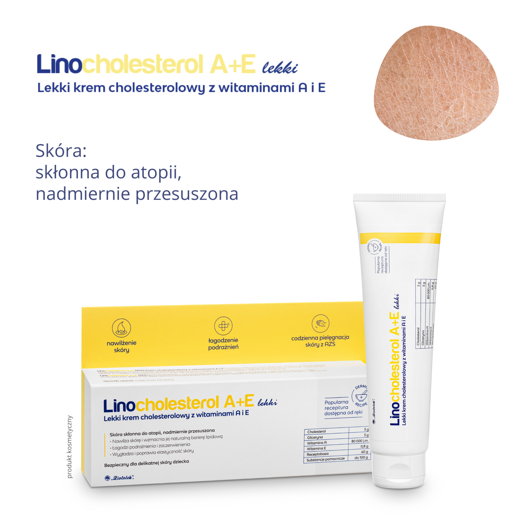 Linocholesterol A+E Lekki Krem cholesterolowy - 80 g - cena, opinie, skład