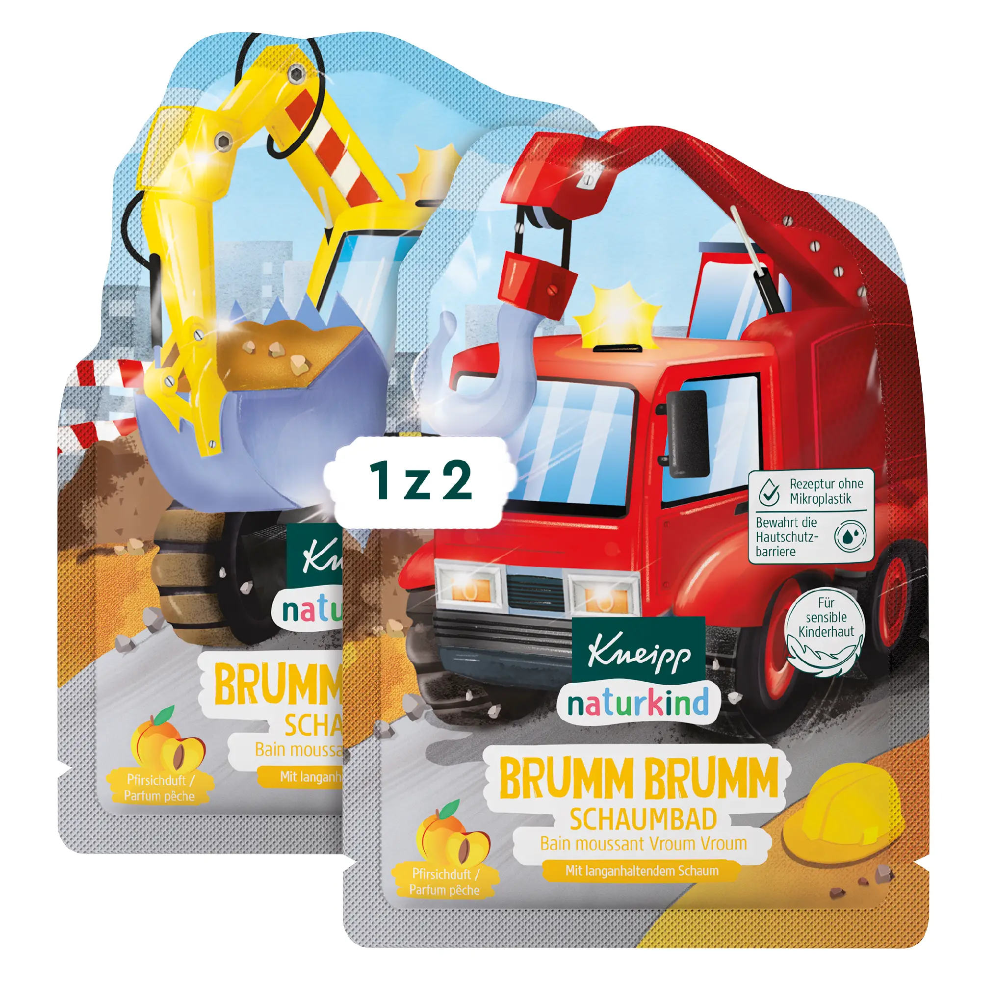 Kneipp naturkind Płyn do kąpieli z bąbelkami Brum-Brum o zapachu brzoskwini, 40 ml zdjęcie