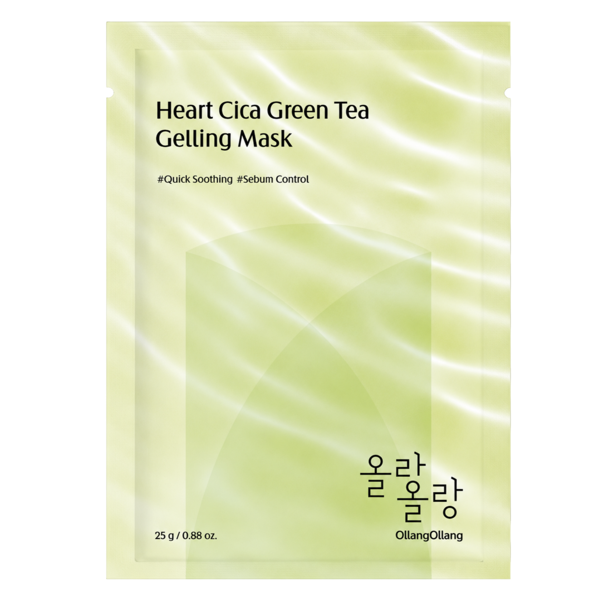 Ollang Ollang Maska żelująca Heart Cica Green Tea, 1 sztuka