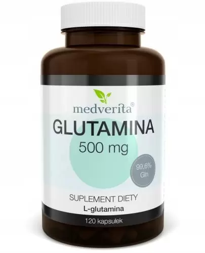Medverita glutamina 500 mg 120 kapsułek zdjęcie