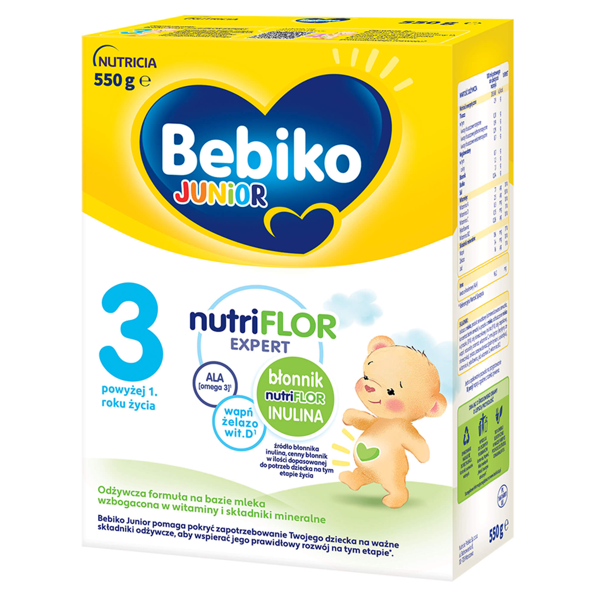 Bebiko Junior 3 Nutriflor Expert, odżywcza formuła na bazie mleka dla dzieci powyżej 1. roku życia, zdjęcie