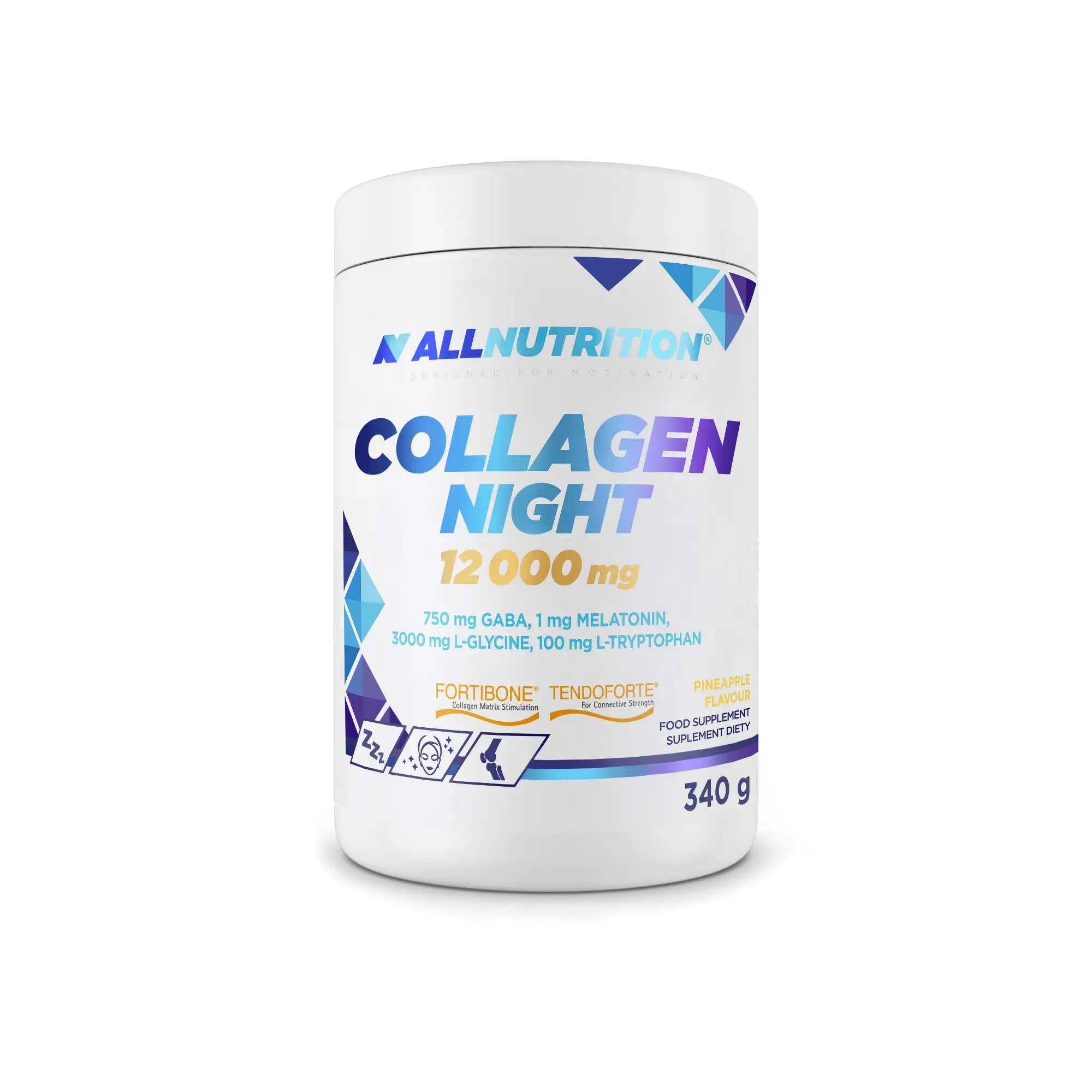 Allnutrition Collagen Night Pineapple, proszek, 340 g