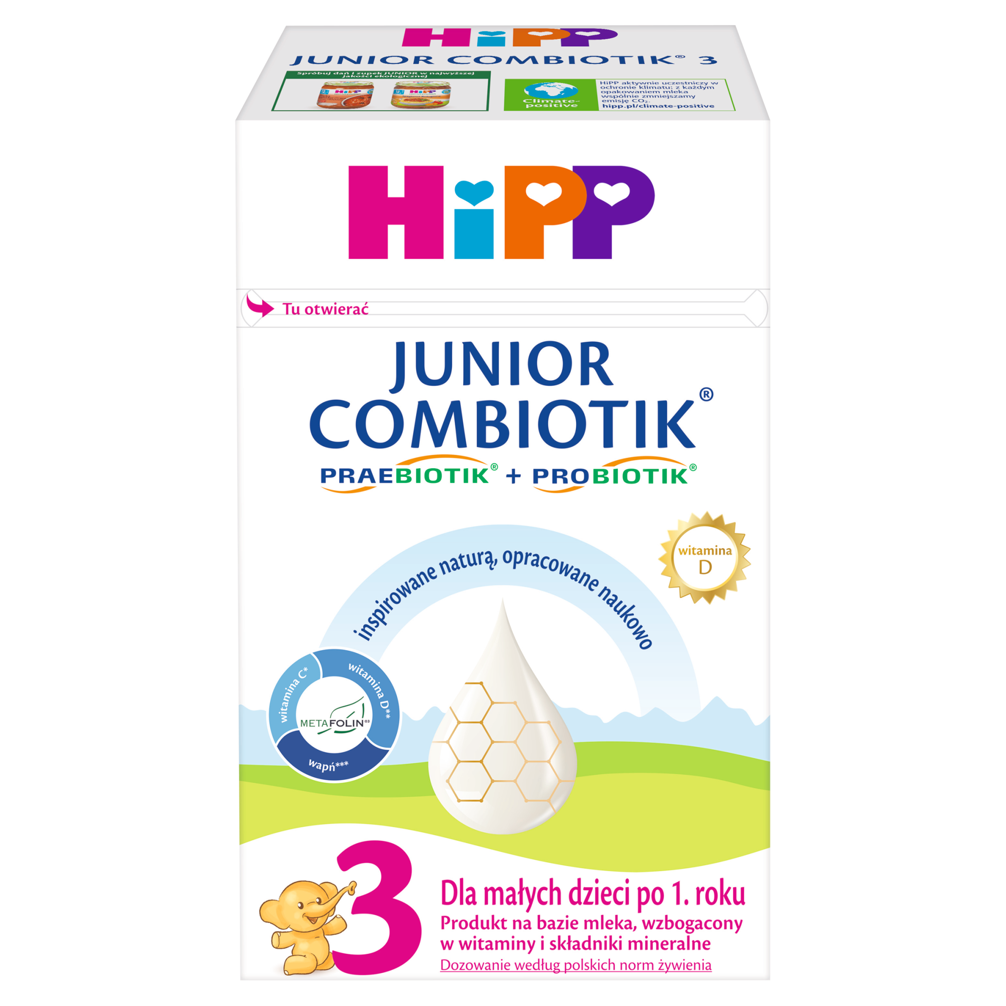 HiPP 3 Junior Combiotik mleko dla małych dzieci po 1 roku 550 g zdjęcie
