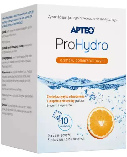 Apteo ProHydro o smaku pomarańczowym 10 saszetek zdjęcie