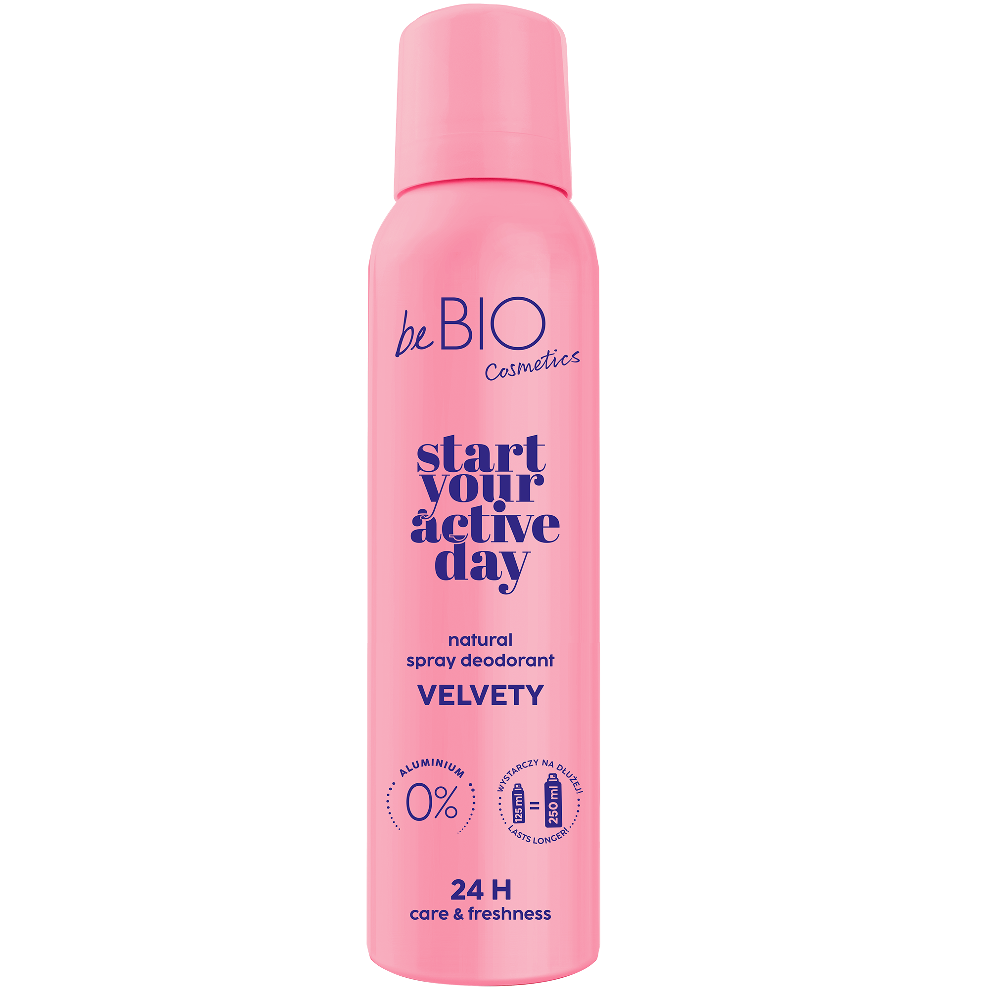 BeBIO Start your active day Naturalny dezodorant w sprayu Velvety, 125 ml zdjęcie