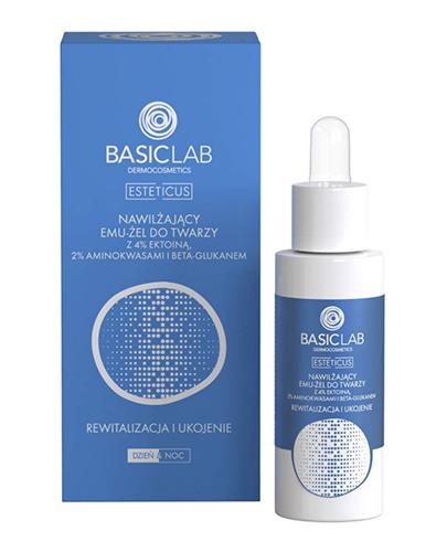 Basiclab Esteticus nawilżający emu-żel do twarzy z 4% ektoiną, aminokwasami i beta-glukanem 30 ml zdjęcie