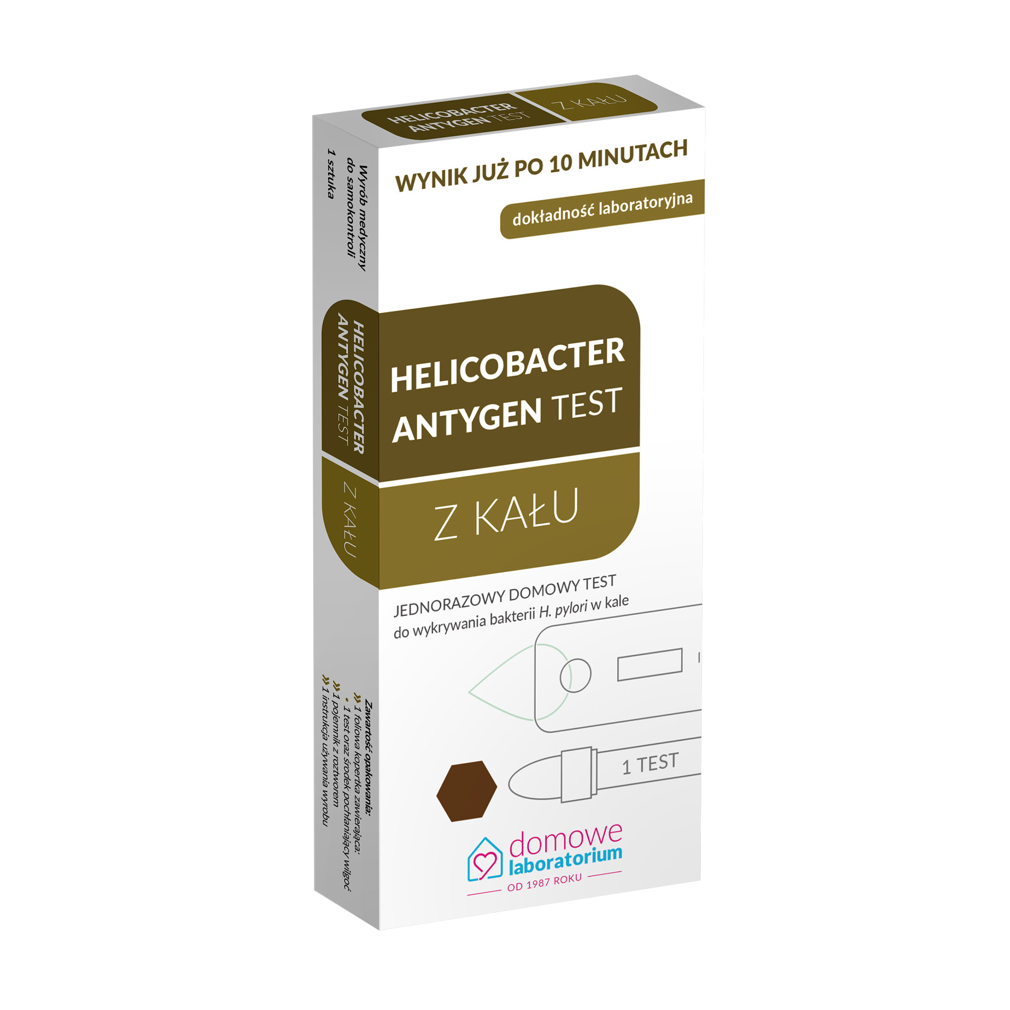 Helicobacter Antygen test z kału, 1 sztuka, Domowe Laboratorium zdjęcie