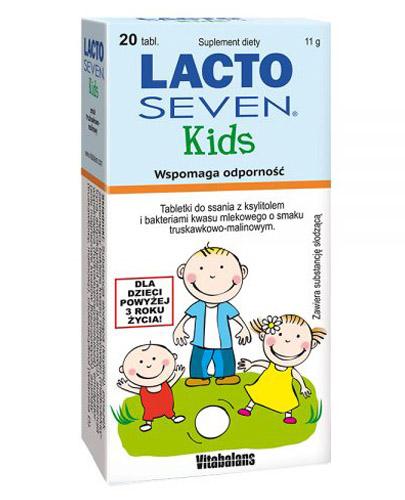 LACTOSEVEN KIDS Tabletki do ssania o smaku truskawkowo-malinowym - 20 tabl. zdjęcie