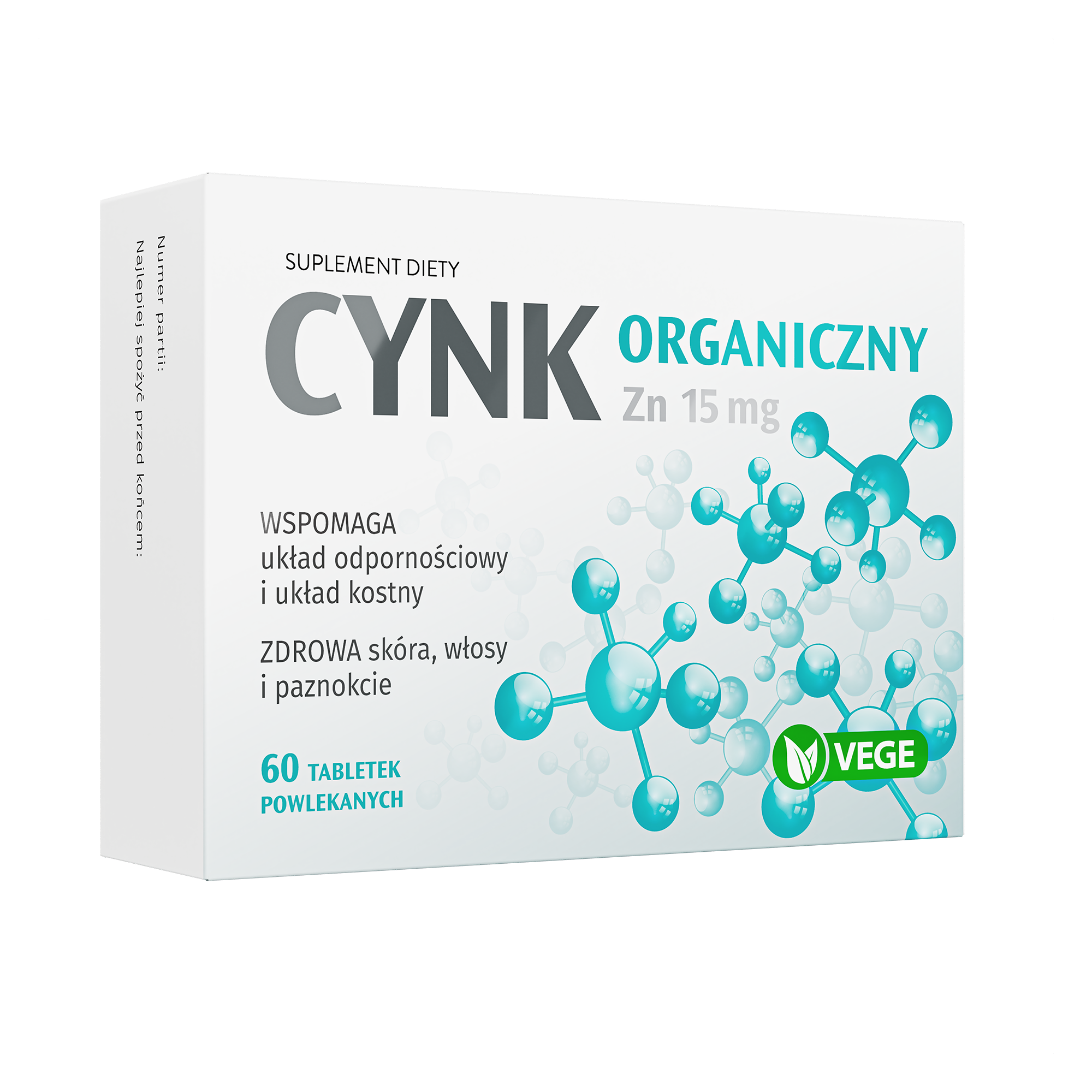 Nature Pharm Cynk 15 mg, 60 tabletek