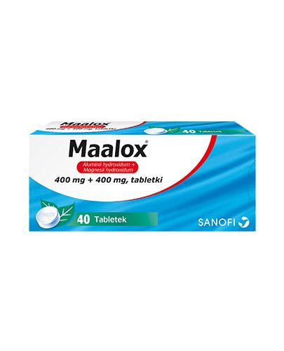 Maalox 400 mg + 400 mg, 40 tabletek do żucia lub ssania zdjęcie