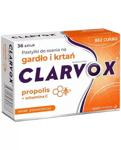 Clarvox Pomarańcza 36 pastylek do ssania zdjęcie