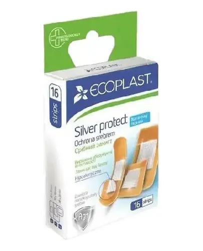 EcoPlast Ochrona Srebrnem zestaw plastrów tkaninowych 16 sztuk zdjęcie
