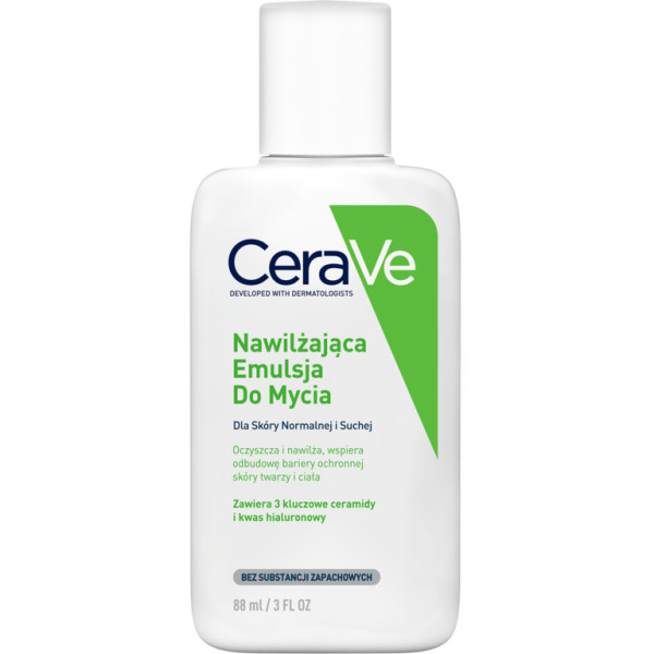 Cerave, Nawilżająca, emulsja do mycia z ceramidami dla skóry suchej i bardzo suchej, 88 ml zdjęcie