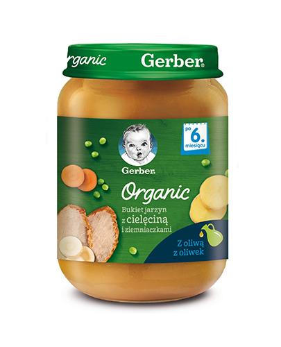 Gerber Organic Obiadek bukiet jarzyn z cielęciną i ziemniaczkami po 6. miesiącu, 190 g zdjęcie