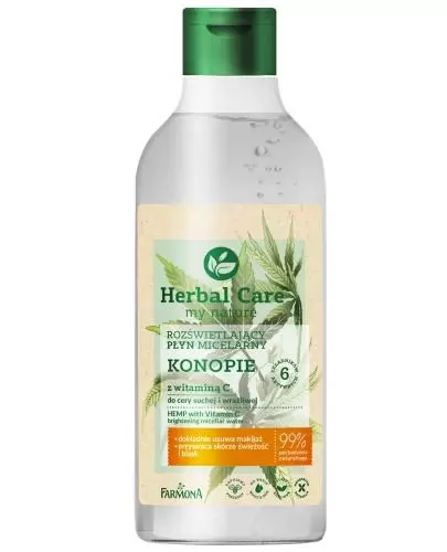 Farmona Herbal Care Konopie z witaminą C rozświetlający płyn micelarny do cery suchej i wrażliwej 400 ml zdjęcie