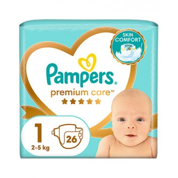 Pampers Pieluchy Premium Care New Born, 26 sztuk