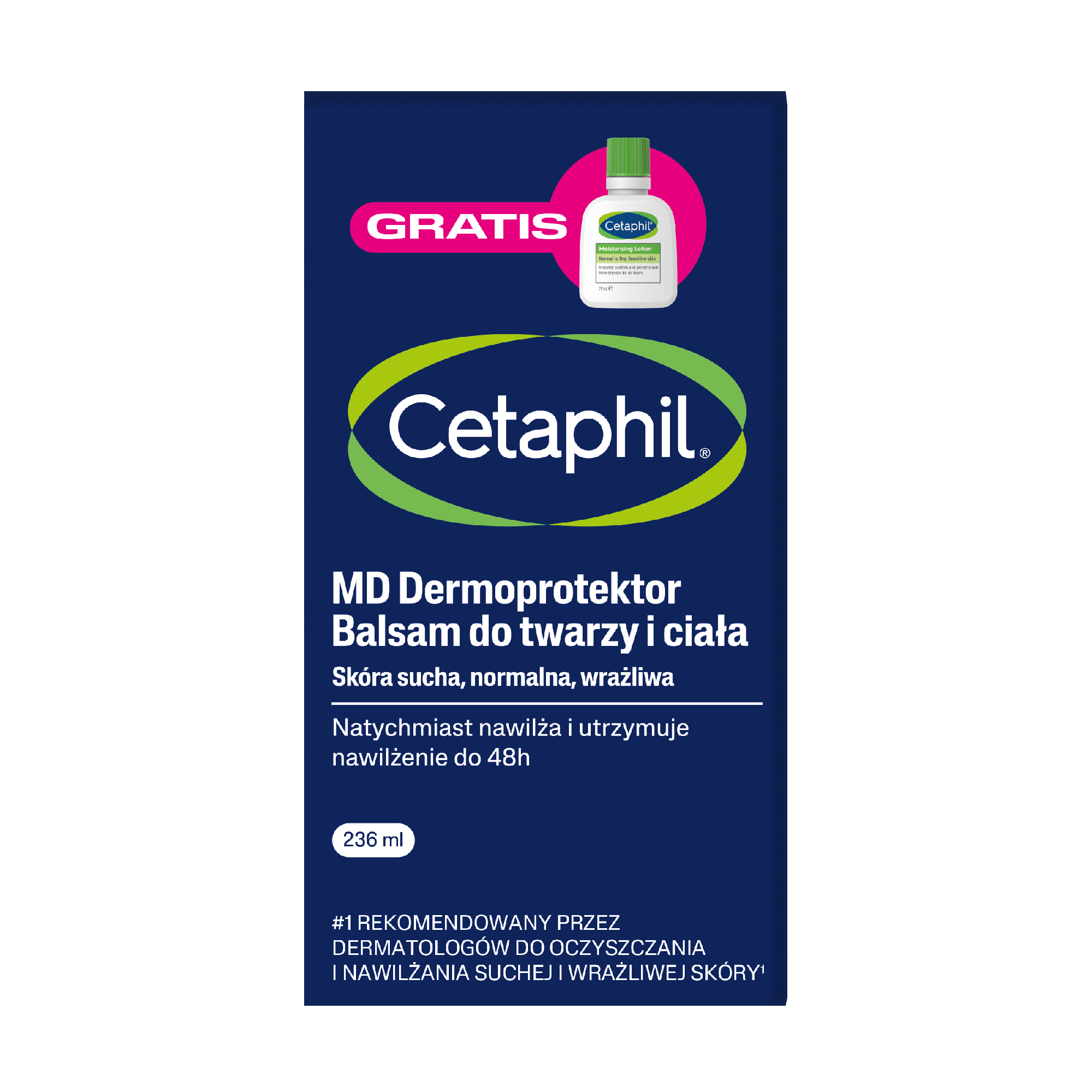 Cetaphil MD Dermoprotektor Balsam do twarzy i ciała, 236 ml + mini produkt