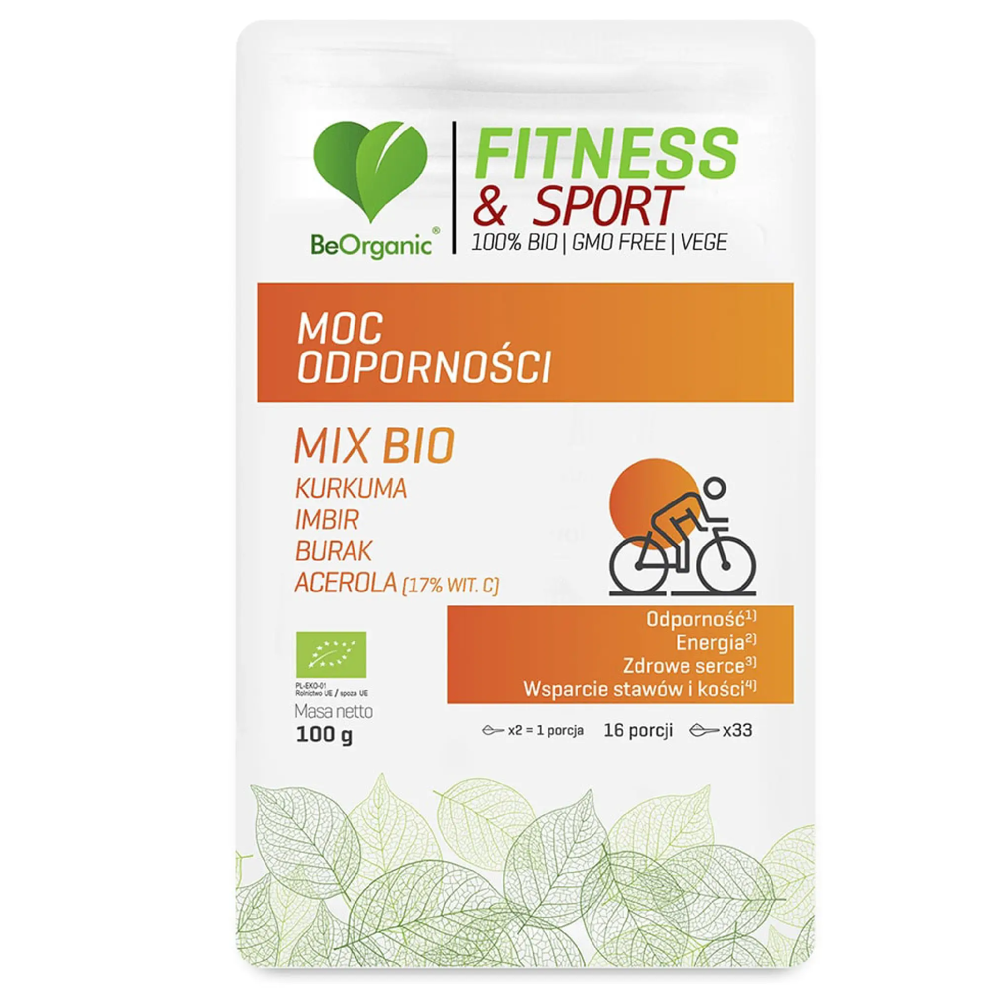 BeOrganic Fitness & Sport Moc odporności Mix Bio, 100 g zdjęcie