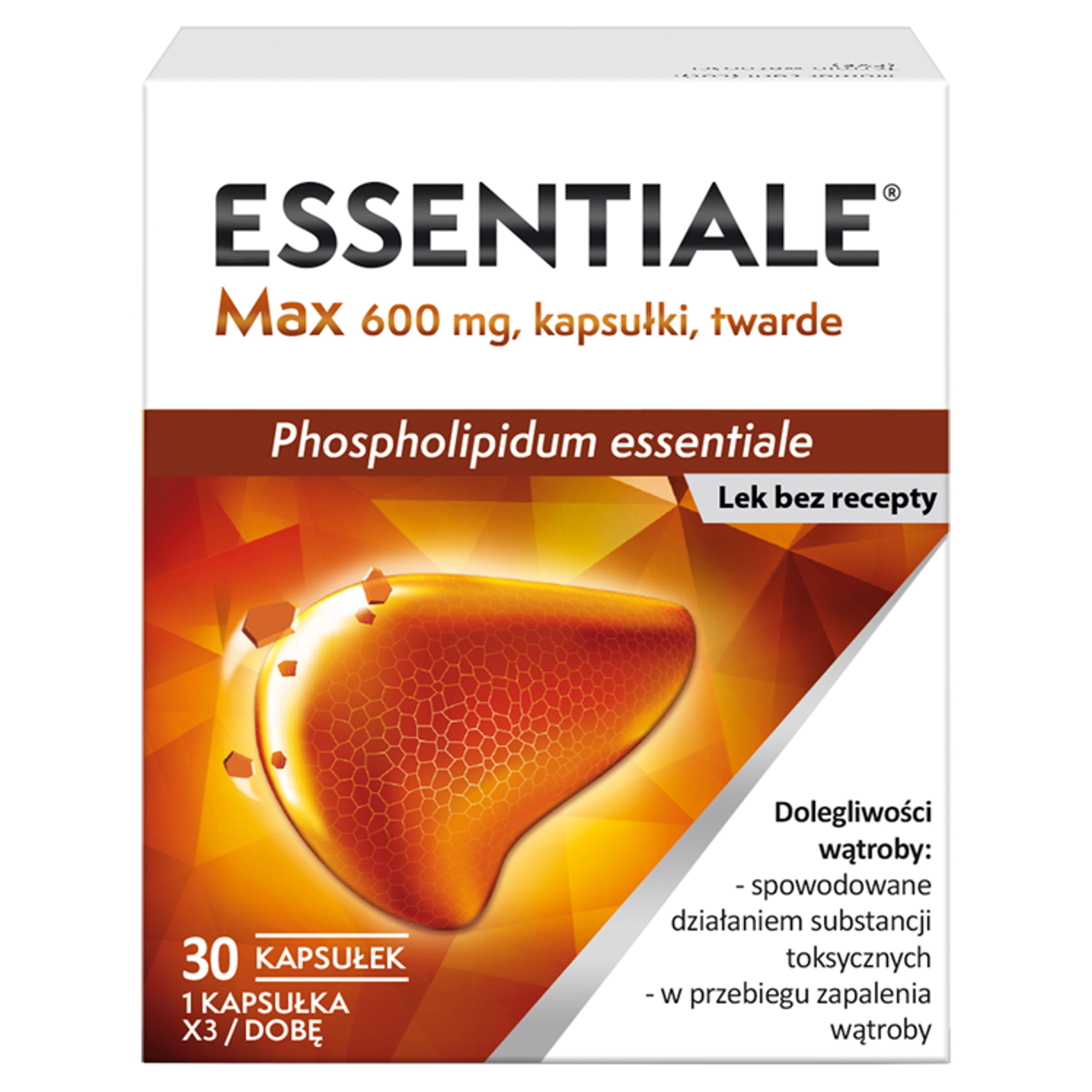 Essentiale Max Na wątrobę 600 mg 30 kapsułek zdjęcie