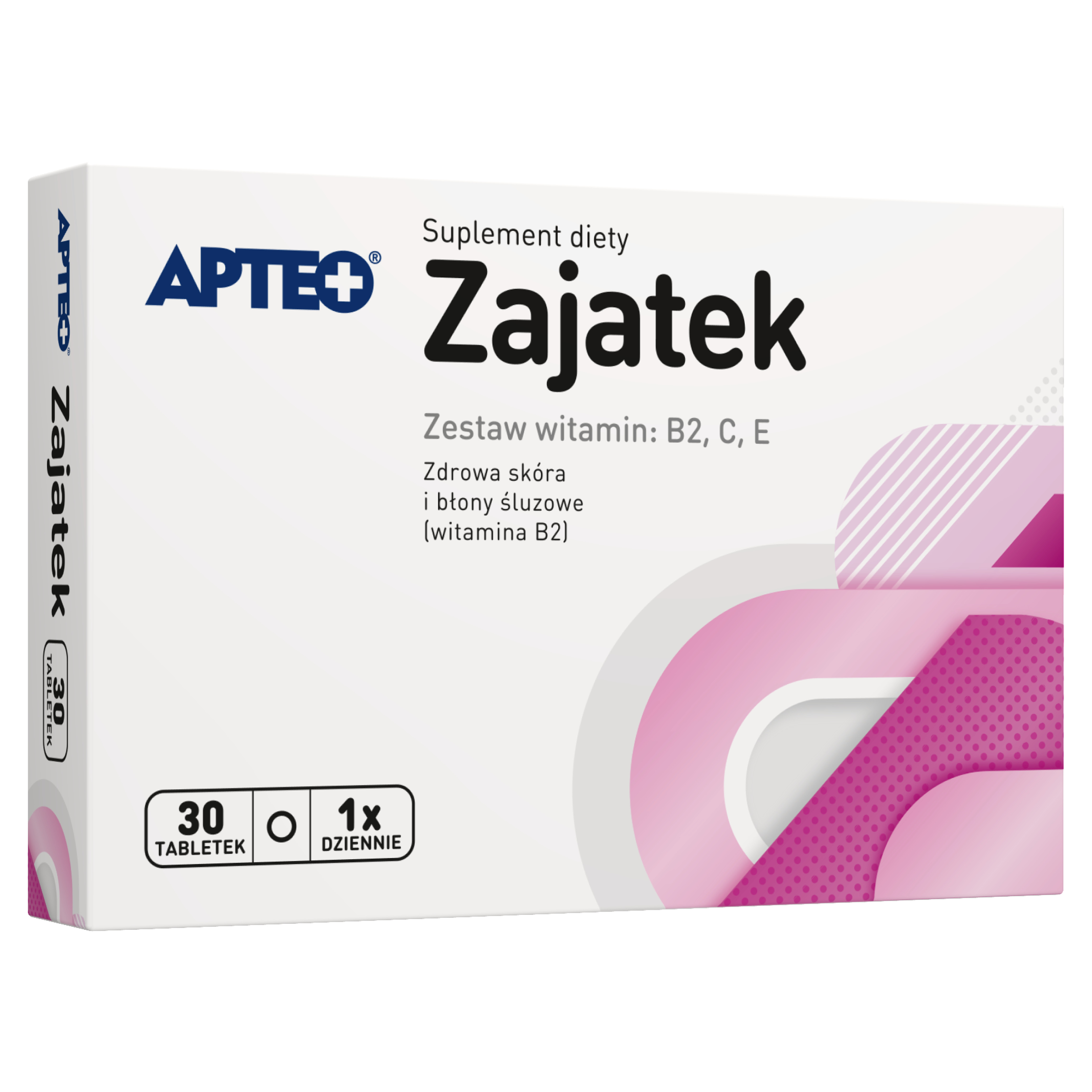 Apteo Zajatek witamina B2 + C + E 30 tabletek zdjęcie