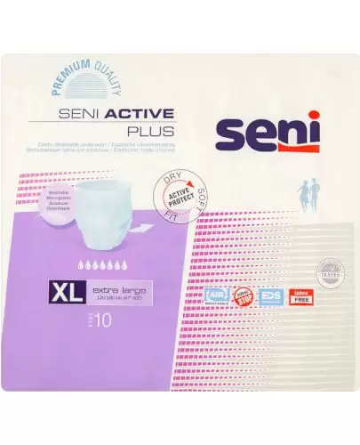 Seni Active Plus elastyczne majtki chłonne rozmiar XL 10 sztuk zdjęcie