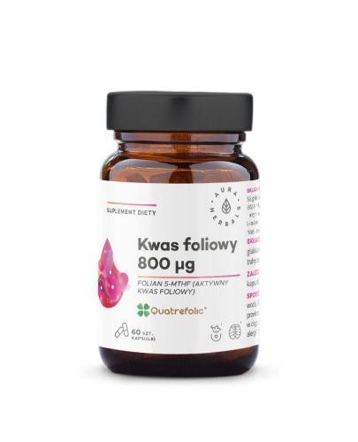 Aura Herbals Kwas Foliowy 800 ug Quatrefolic, 60 kapsułek zdjęcie