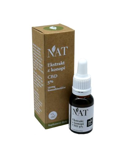 NAT Olejek Konopny CBD 5% - 15 ml - cena, opinie, właściwości  zdjęcie