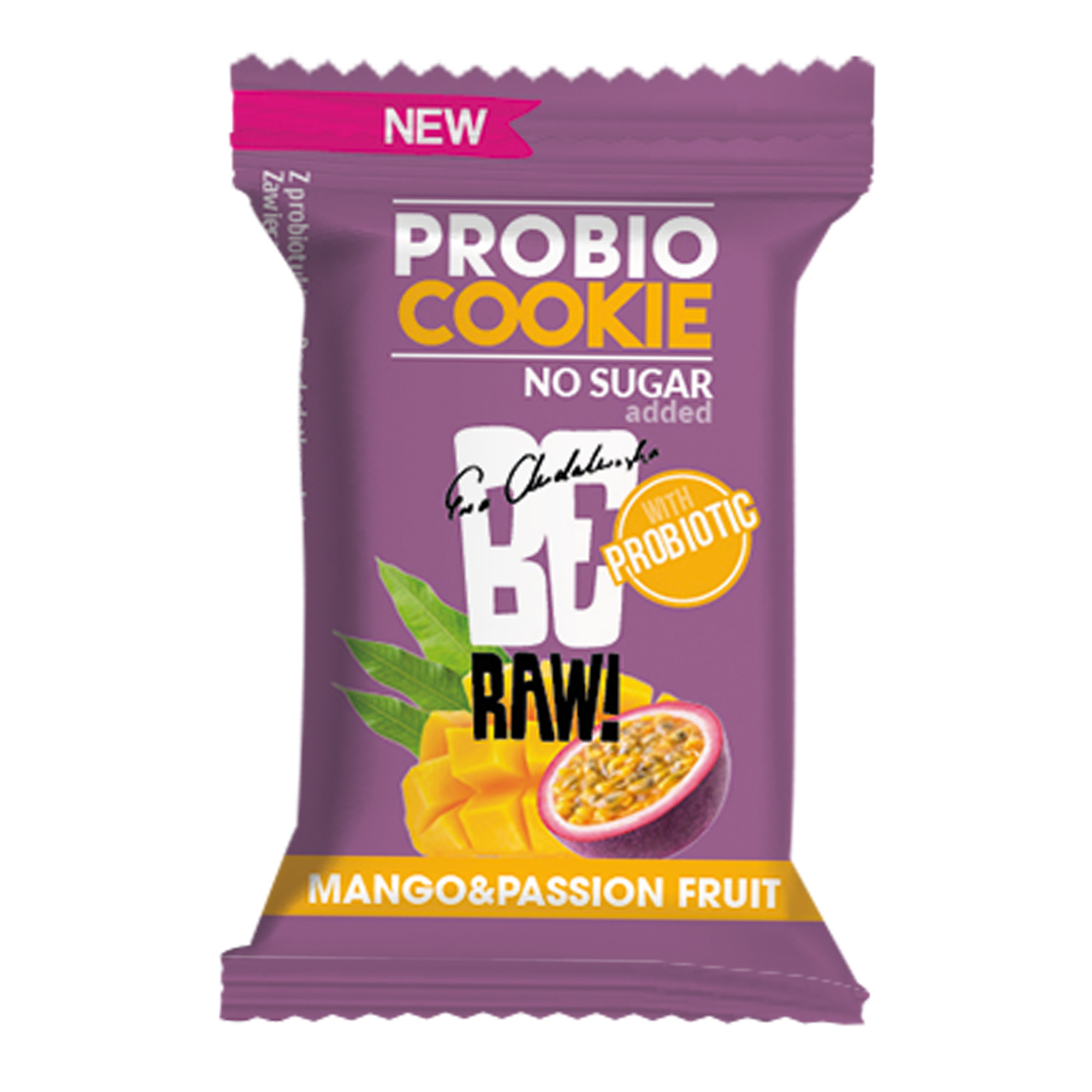 BeRAW Probio Cookie Mango&Passion Fruit, 18 g  zdjęcie