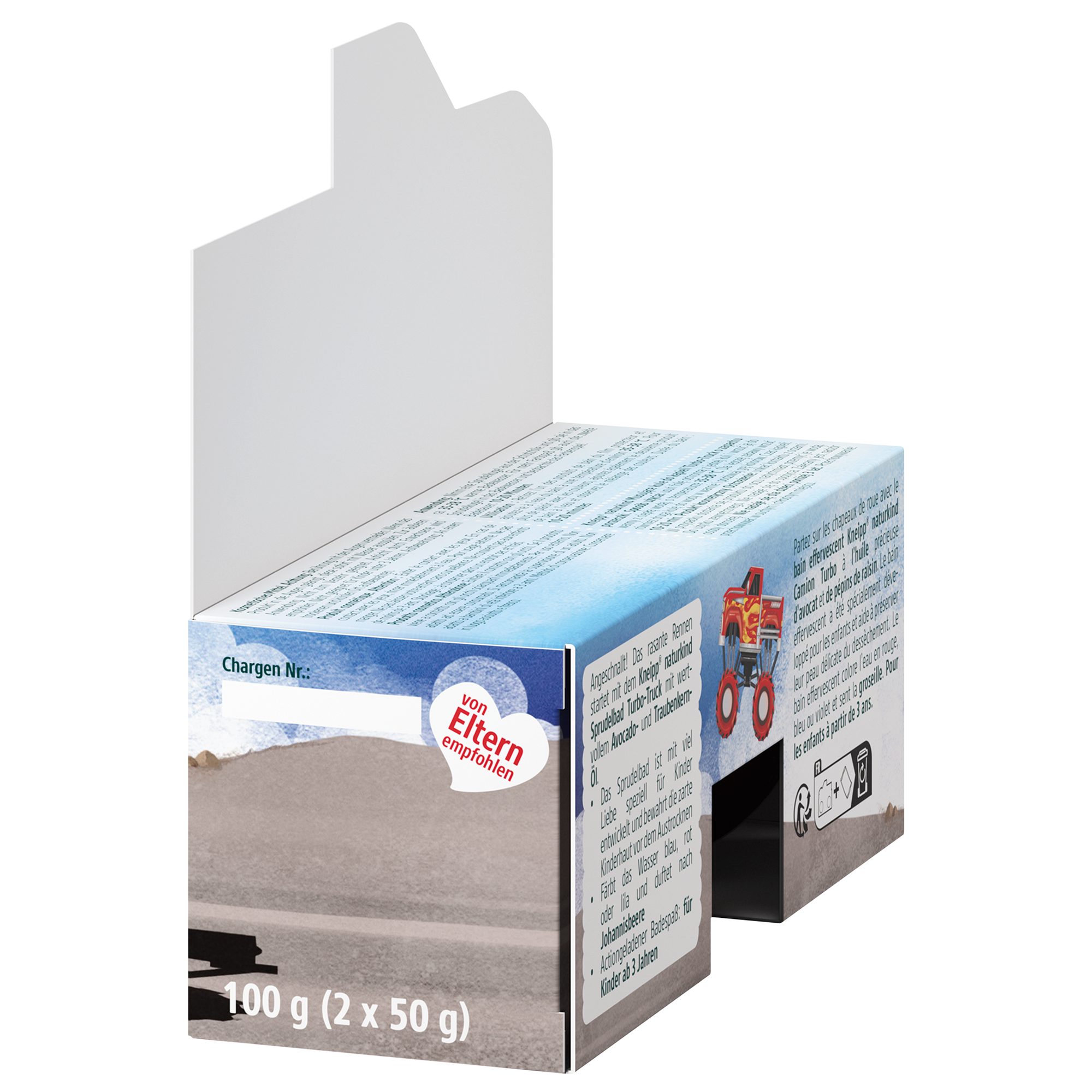 Kneipp naturkind Musująca figurka do kąpieli Turbo-Truck o zapachu porzeczki , 1 sztuka