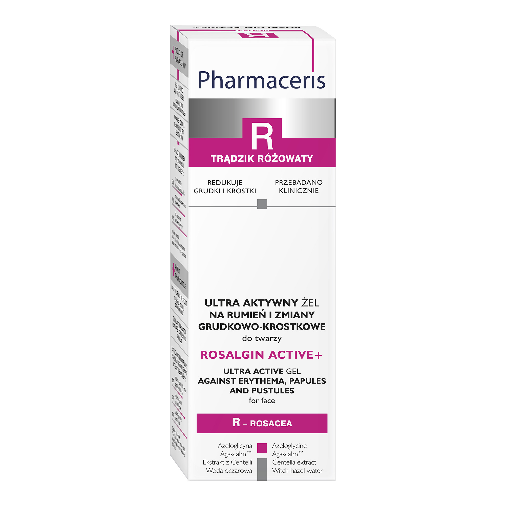 Pharmaceris R Rosalgin Active + Ultra Aktywny Żel na rumień i zmiany grudkowo - krostkowe do twarzy, 30 ml zdjęcie