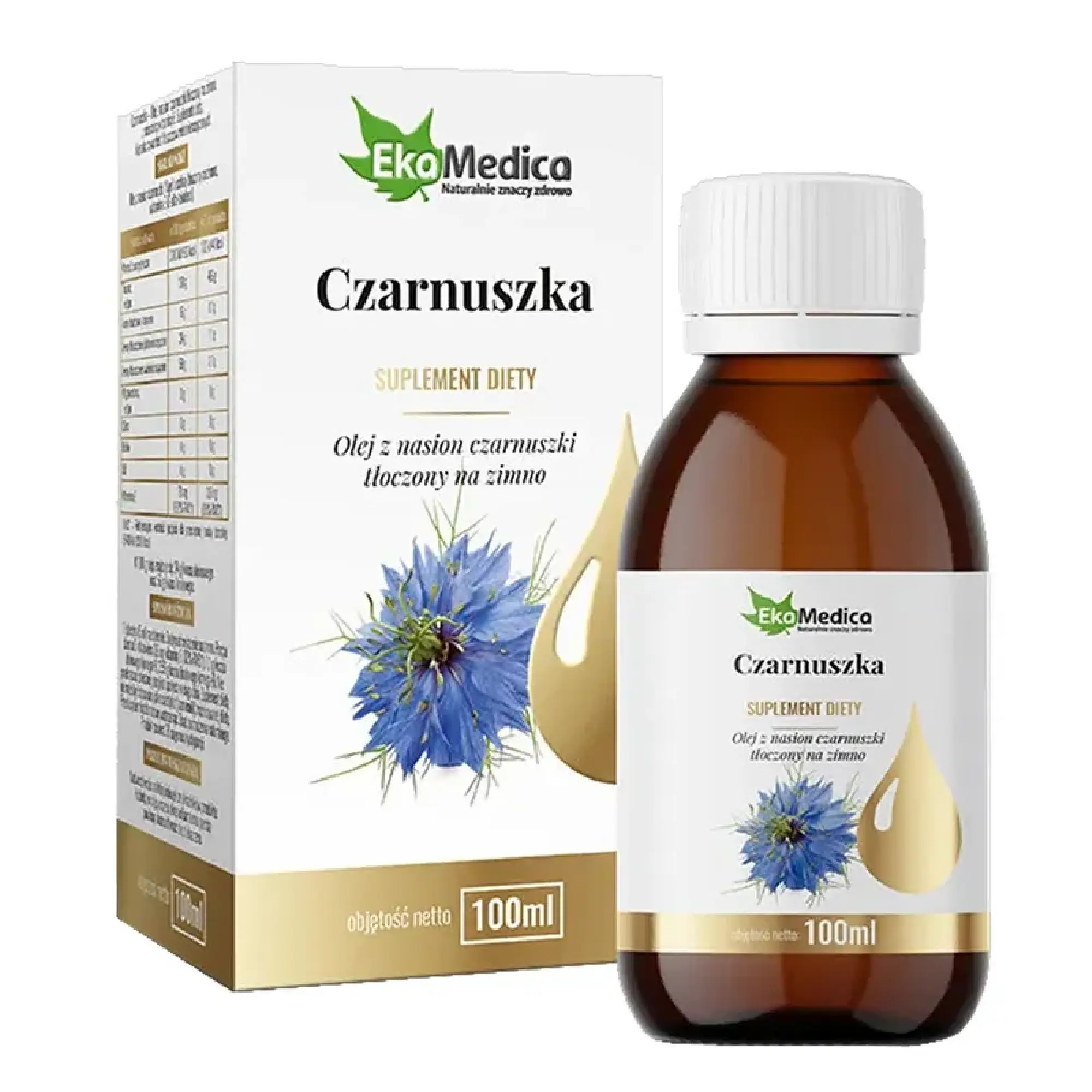 EkaMedica Czarnuszka olej z nasion czarnuszki tłoczony na zimno, 100 ml zdjęcie