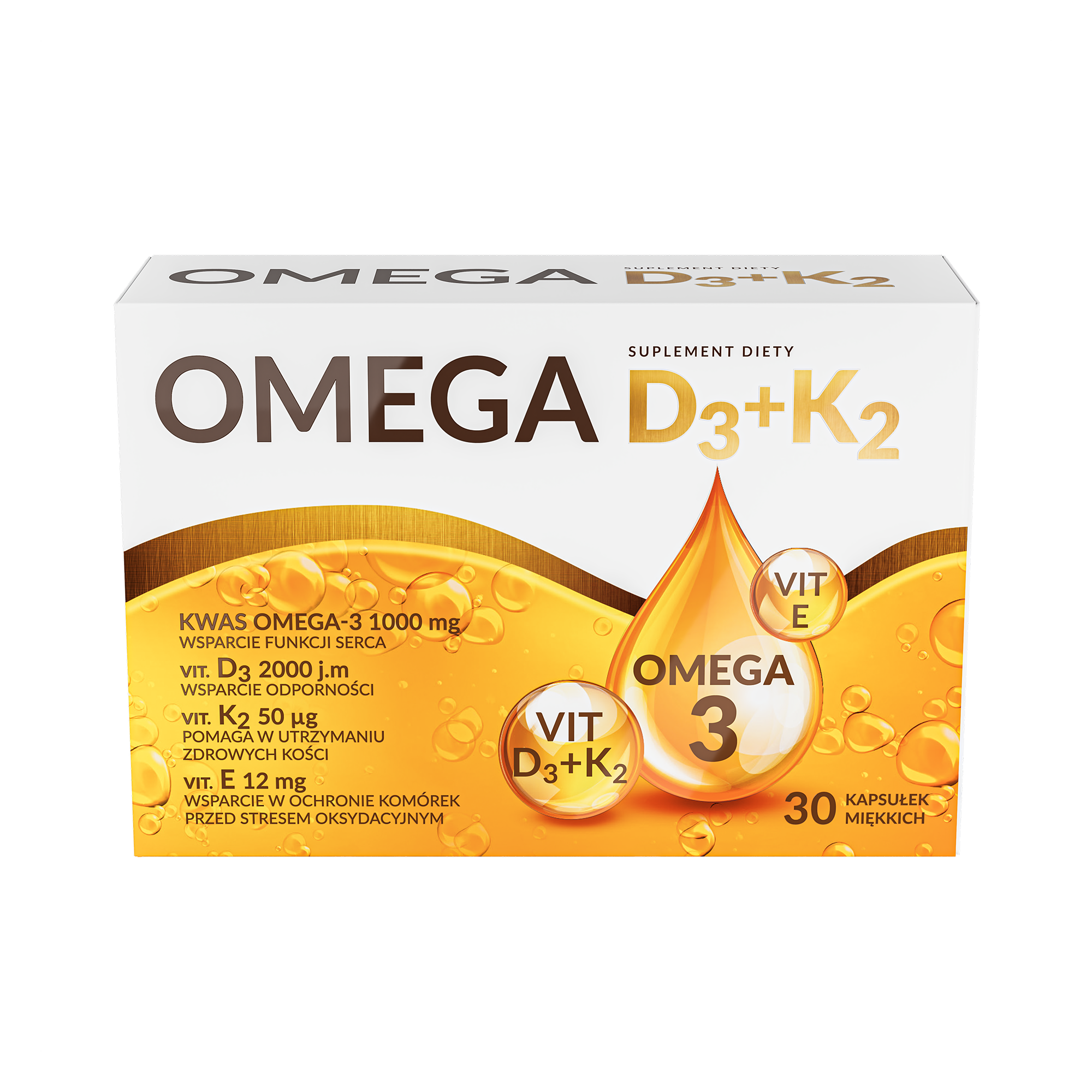 Nature Pharm Omega D3+K2, kapsułki, 30 sztuk