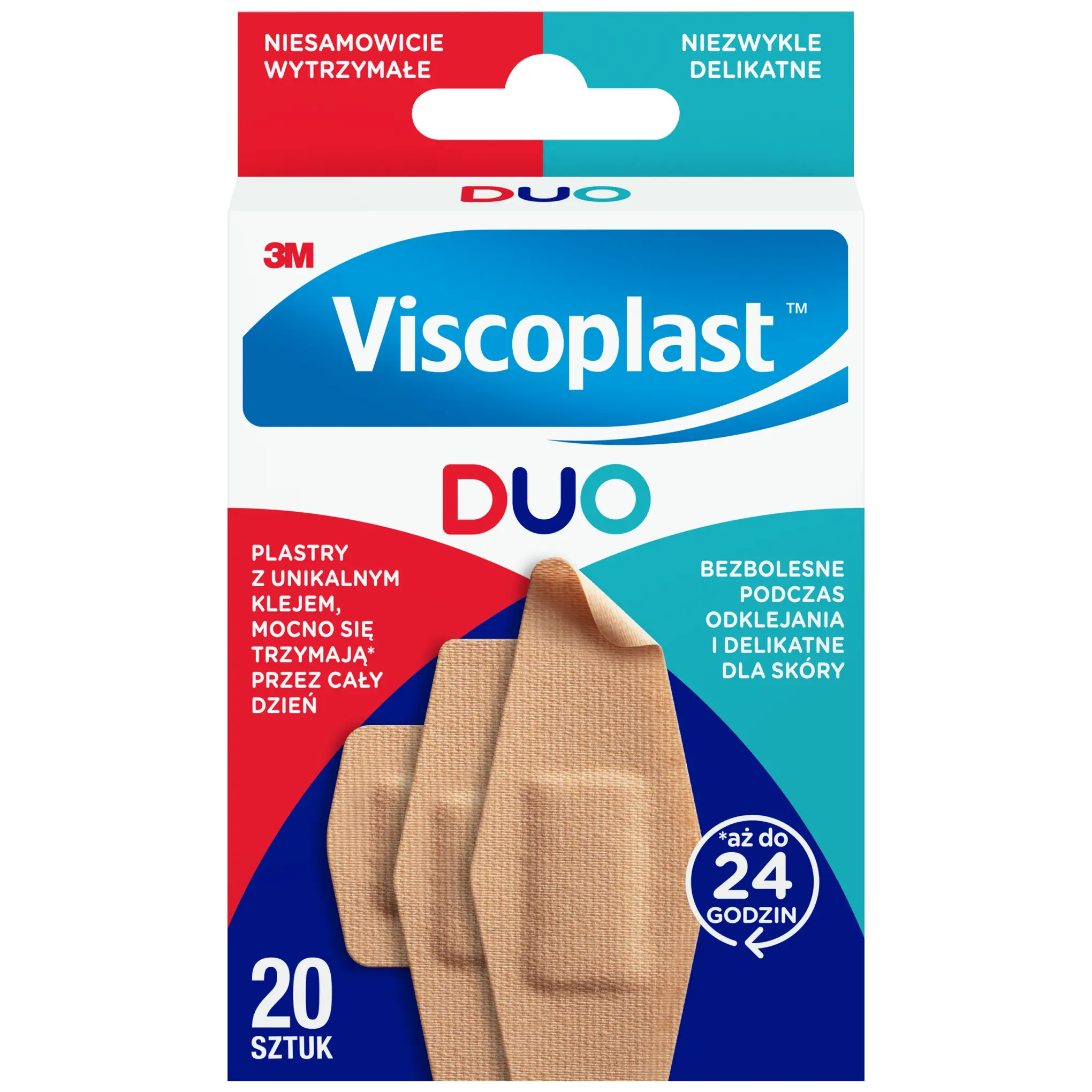 Viscoplast Duo zestaw plastrów 3 rozmiary kopertka 20 sztuk zdjęcie