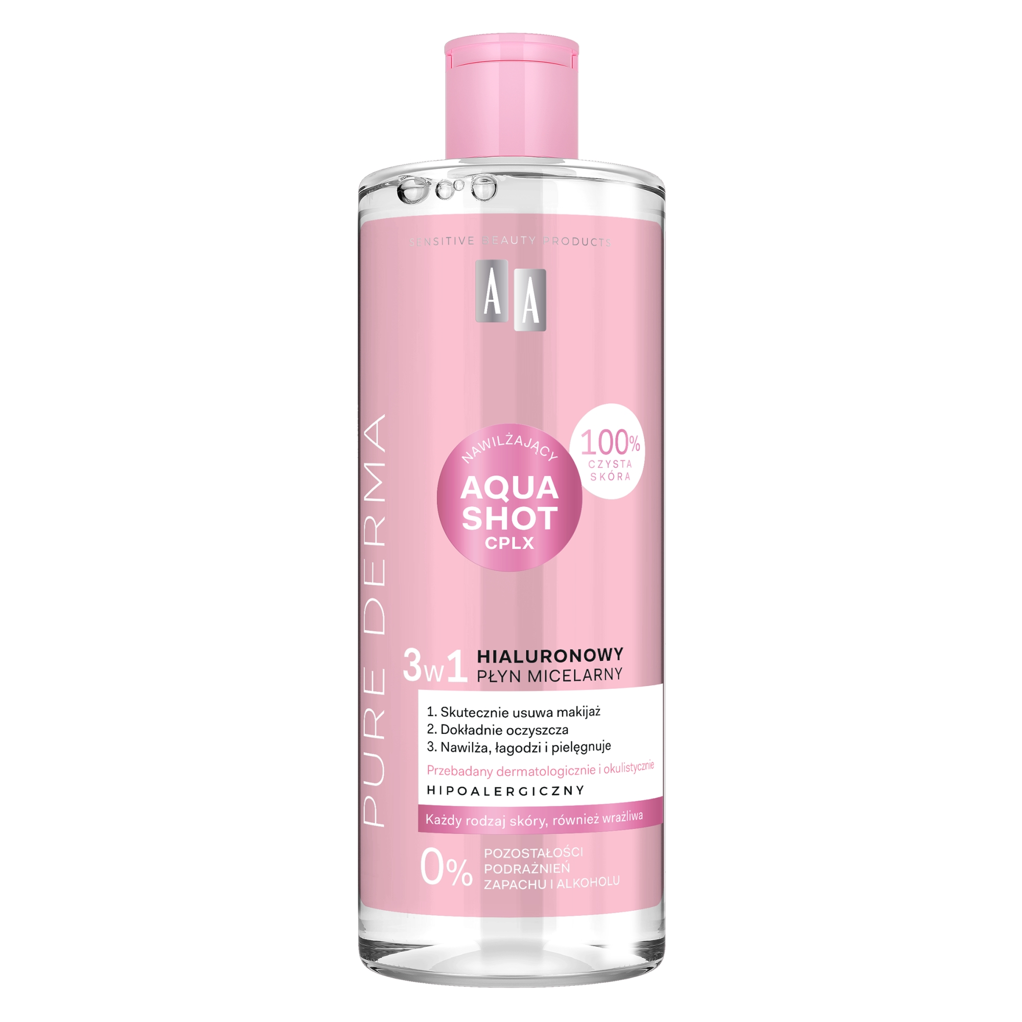 AA Pure Derma hialuronowy płyn micelarny 3w1 500 ml zdjęcie