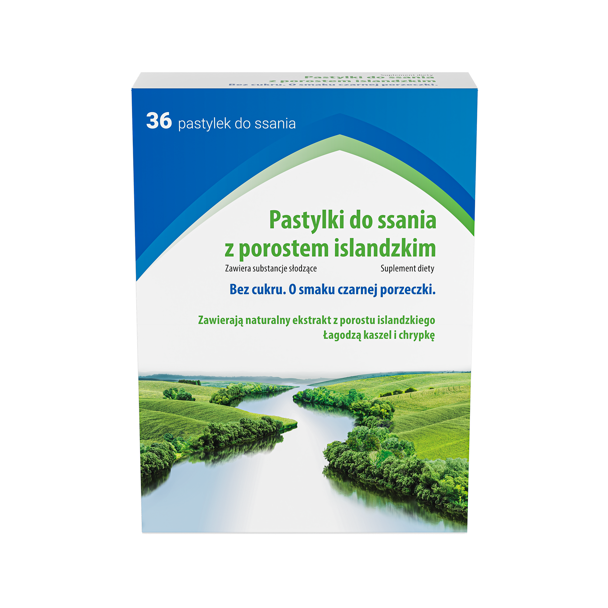 Pastylki do ssania z porostem islandzkim, 36 sztuk
