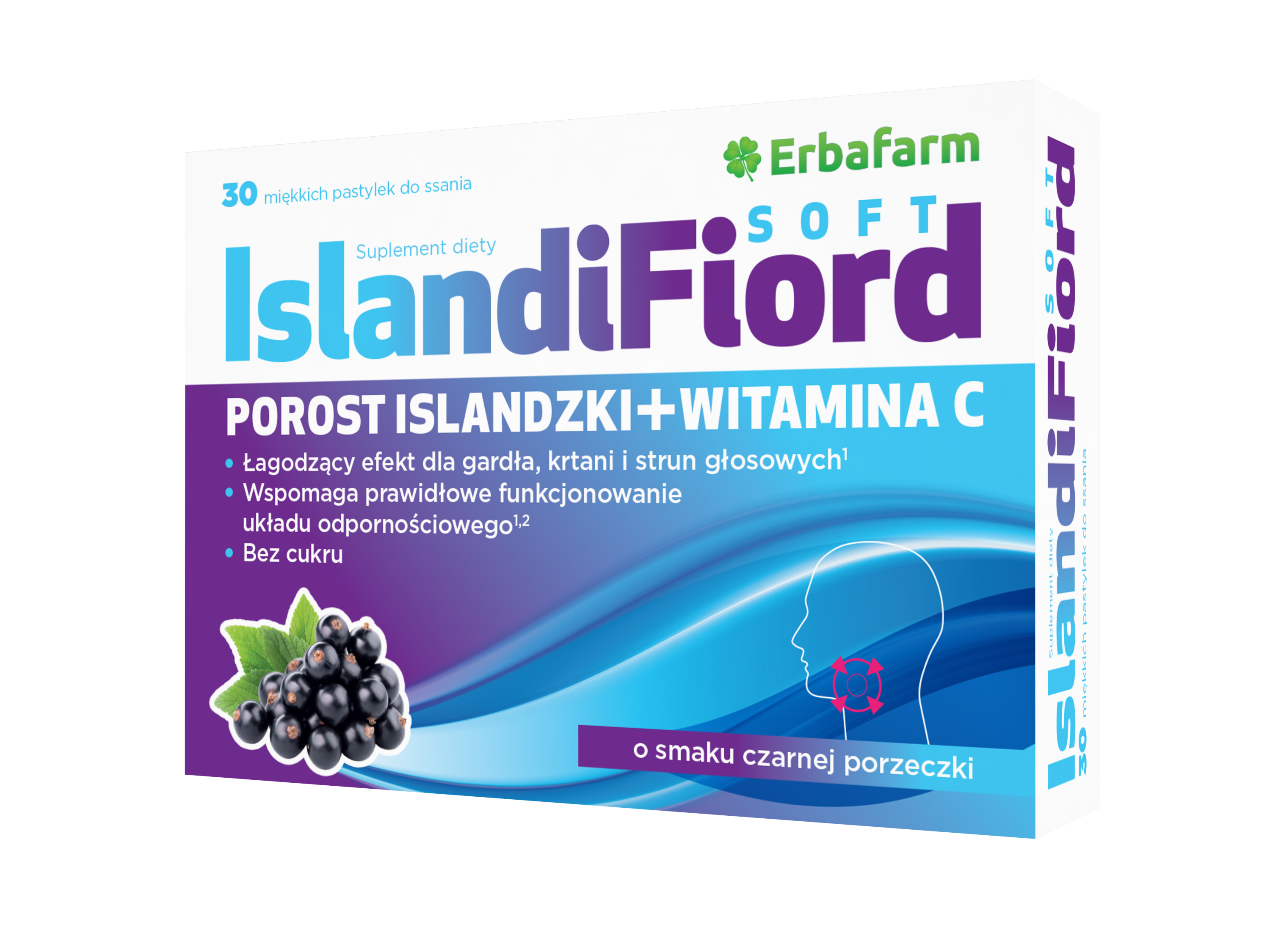 Erbafarm IslandiFiord Soft, 30 pastylek do ssania zdjęcie