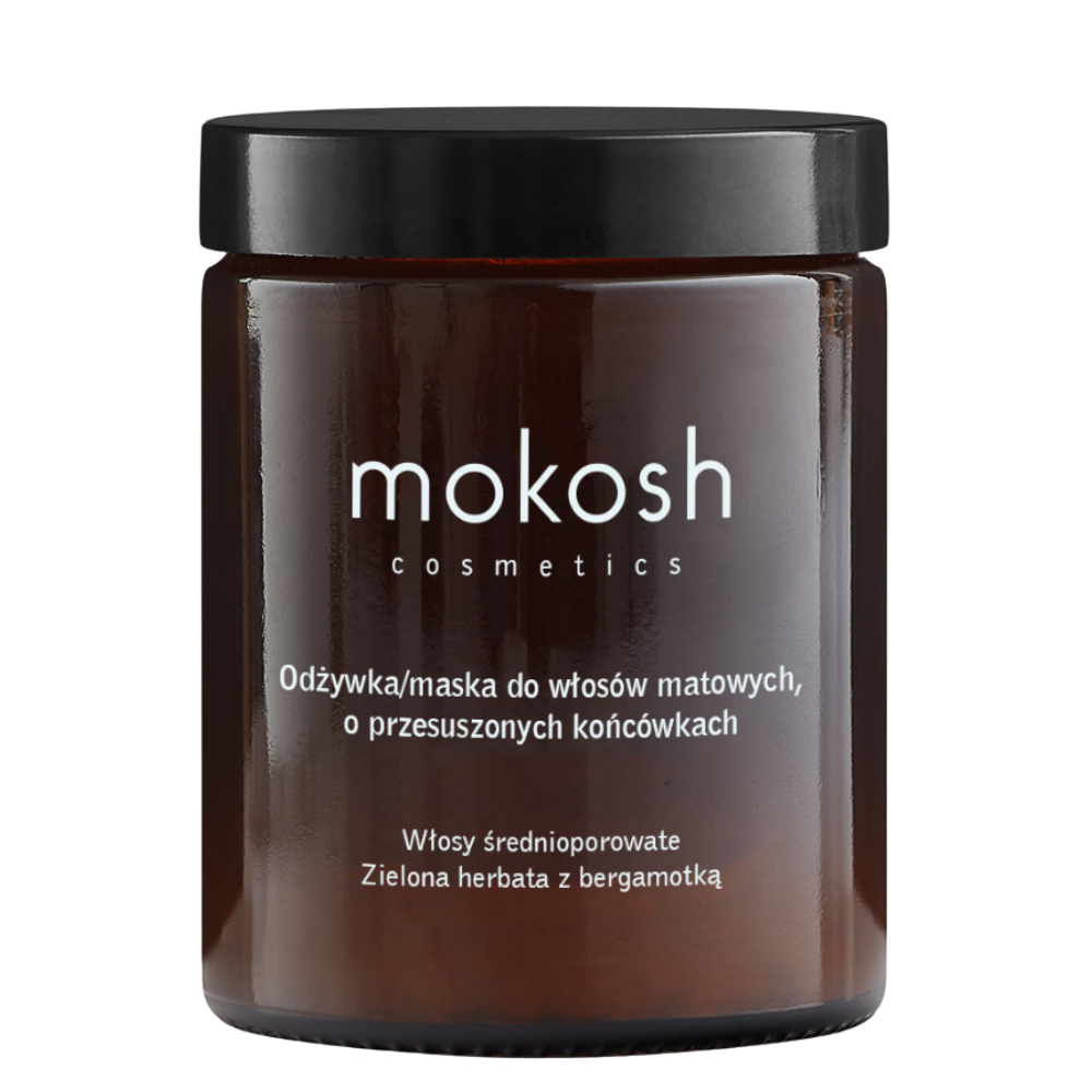 MOKOSH Odżywka maska do włosów matowych, o przesuszonych końcówkach, Zielona herbata z bergamotką, 180 ml zdjęcie