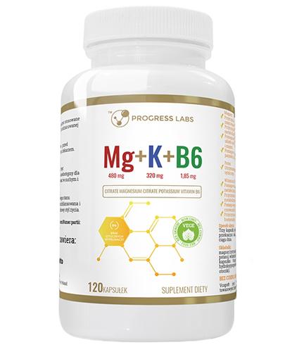 Progress Labs Mg + K + B6 - 120 kaps. - cena, opinie, dawkowanie zdjęcie