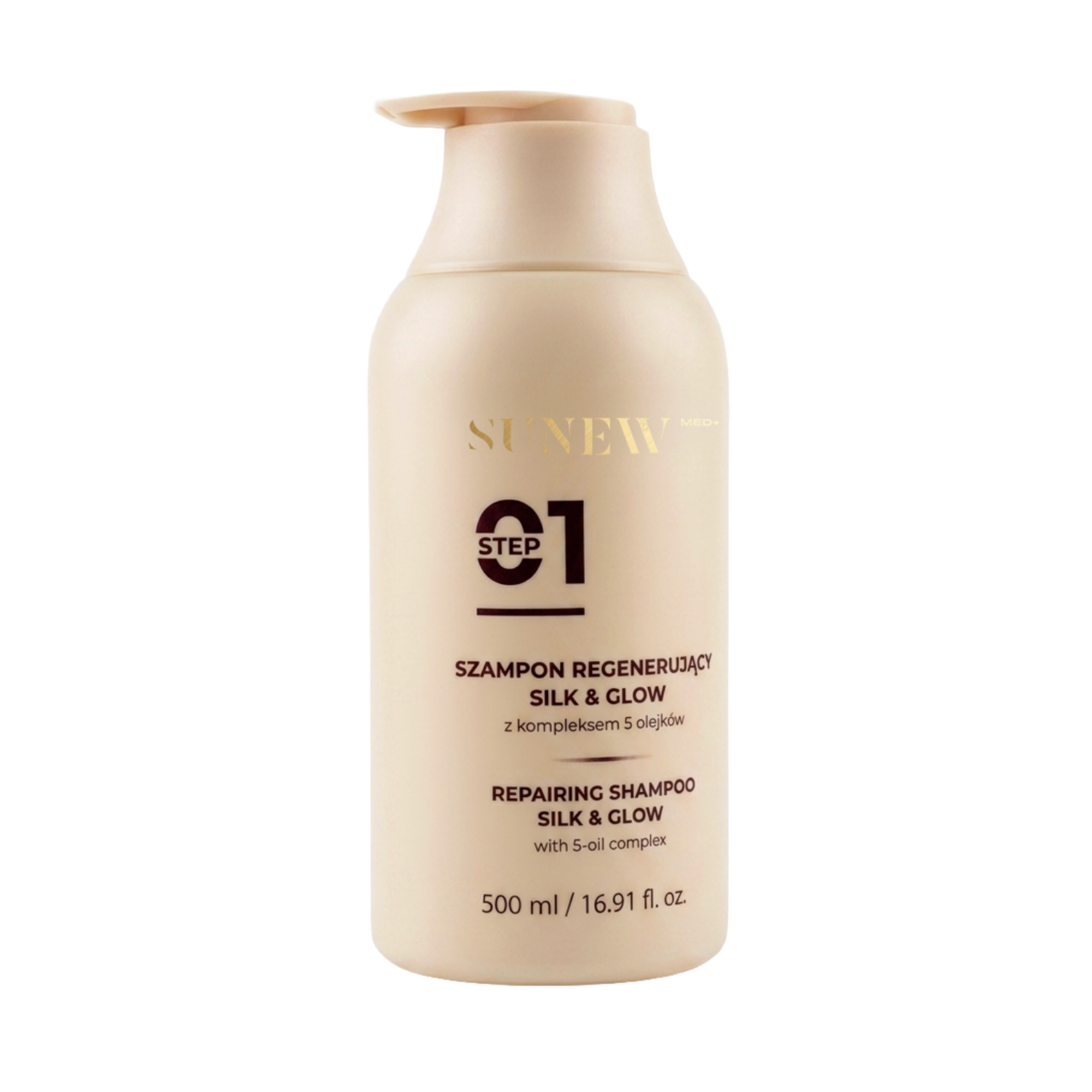 SunewMed+ Szampon regenerujący Silk&Glow z kompleksem 5 olejków, 500 ml zdjęcie
