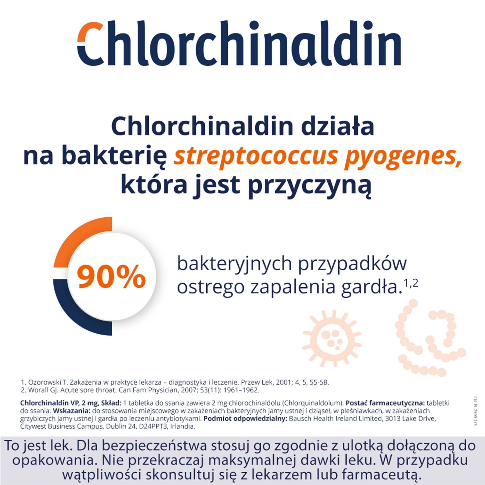 Chlorchinaldin VP 2mg 20 tabletek do ssania