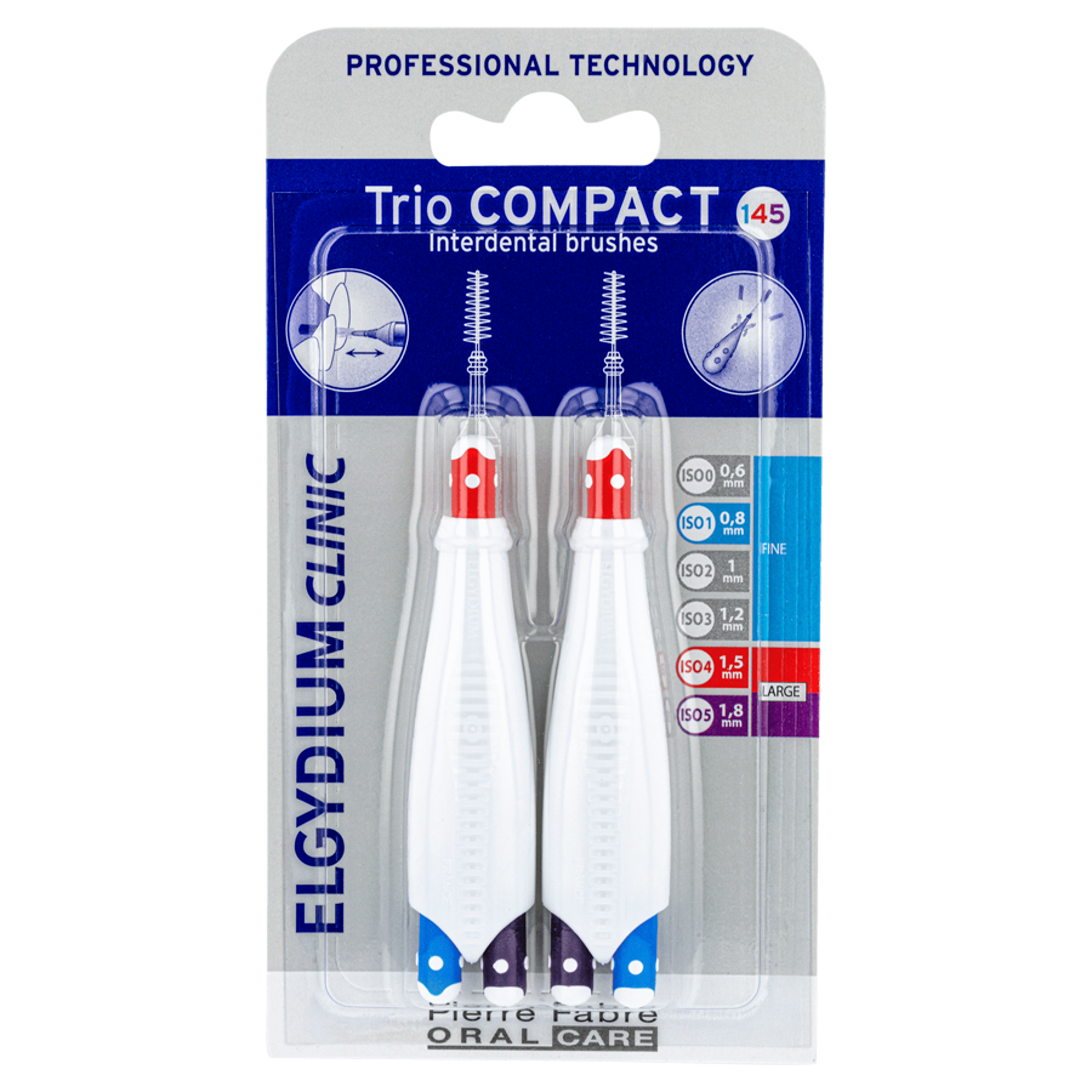 ELGYDIUM Clinic Trio 3 Compact szczoteczki do przestrzeni międzyzębowych 145 - 6 szt. zdjęcie